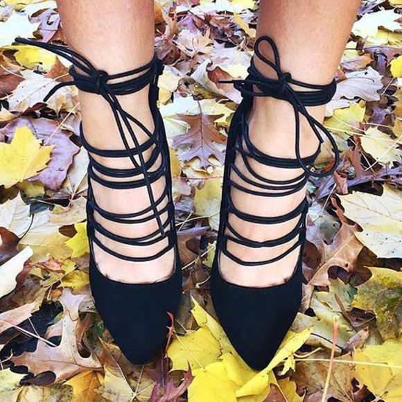 Cute Lace Up Heels - Picture 2 of 9